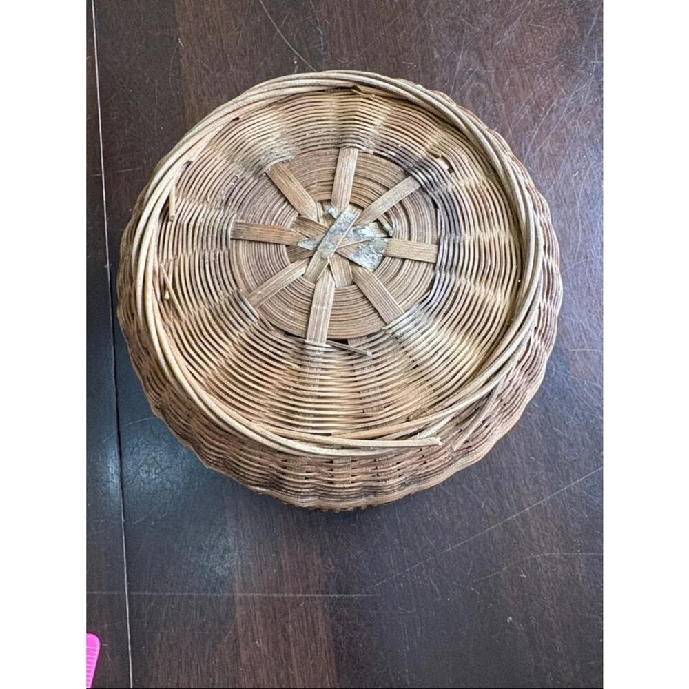 Handwoven Natural Brown Wicker Basket